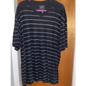Big Mens stripped Vneck